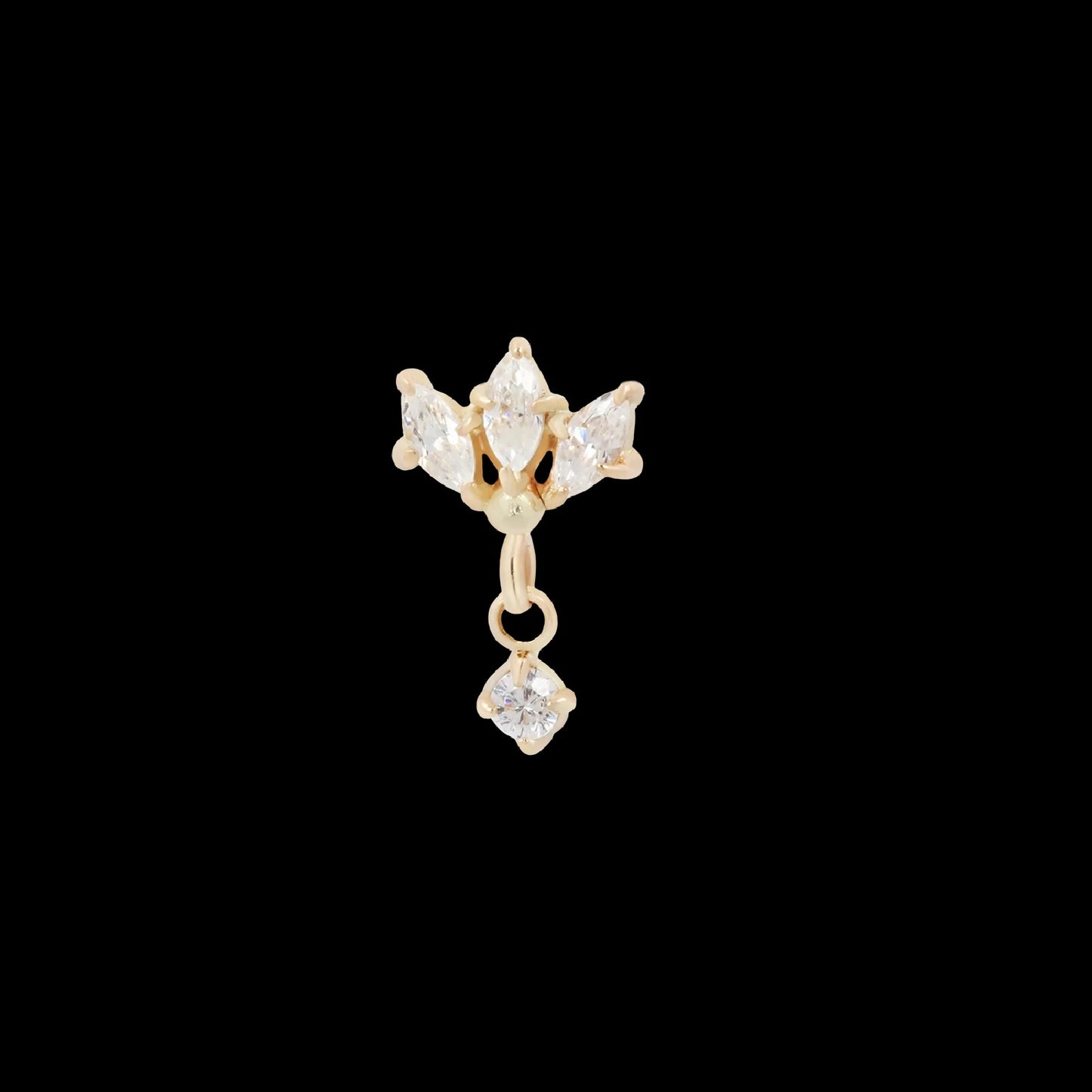 Maya Jewelry - Spellbound - CZ - 14kt Solid Gold - Threadless End
