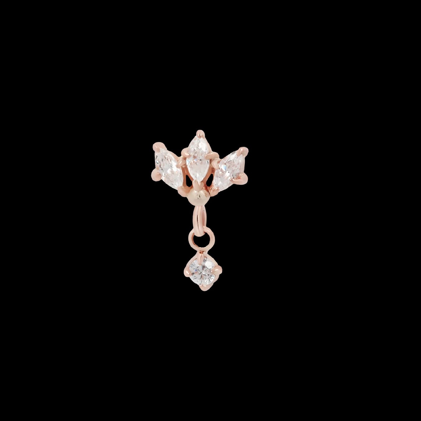 Maya Jewelry - Spellbound - CZ - 14kt Solid Gold - Threadless End