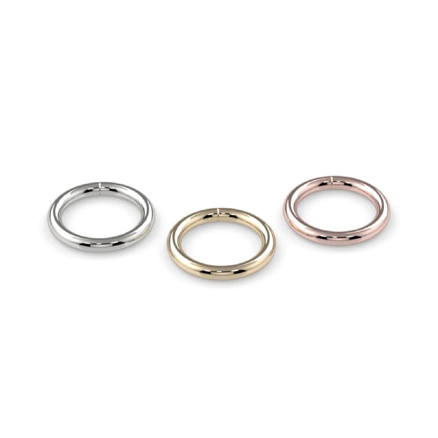 KIWI DIAMOND - SEAM RING - 14KT SOLID GOLD- (14G)