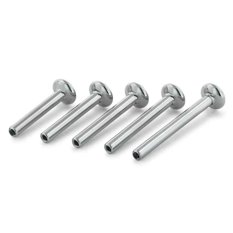 NEOMETAL - LABRET -12G 13/16" through 1"- TONGUE / CHEEK - IMPLANT GRADE TITANIUM - INTERNALLY THREADED