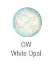 NeoMetal - BEZEL SET CABOCHON - WHITE OPAL - Titanium - Gem 2mm, 2.5mm, 3mm, 4mm, 5mm