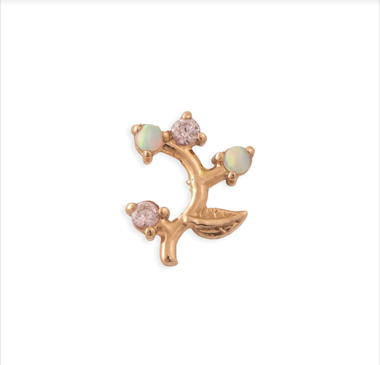 TAWAPA - FROND - NUDES IN NATURE - 14KT SOLID GOLD - THREADLESS END