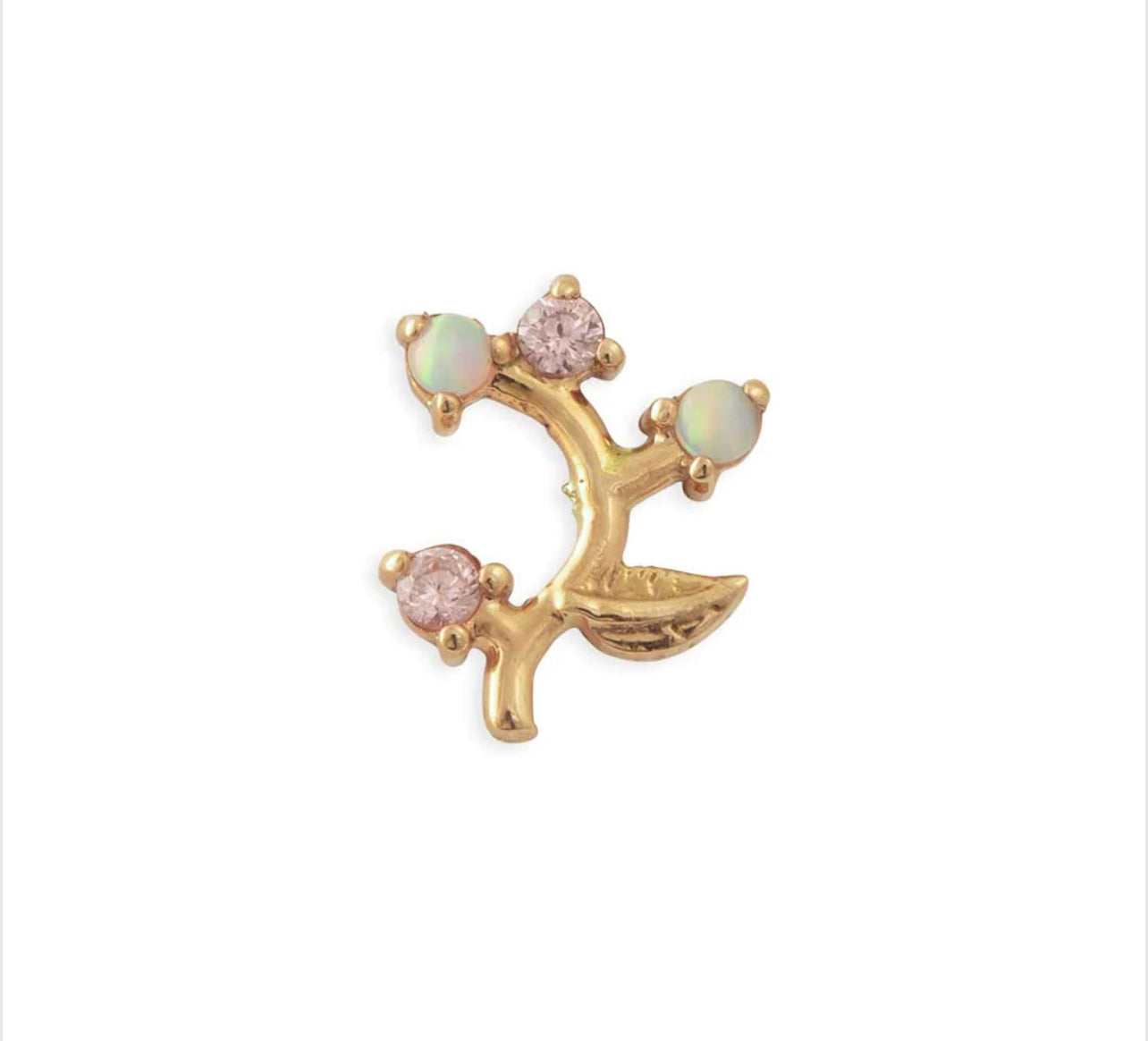 TAWAPA - FROND - NUDES IN NATURE - 14KT SOLID GOLD - THREADLESS END