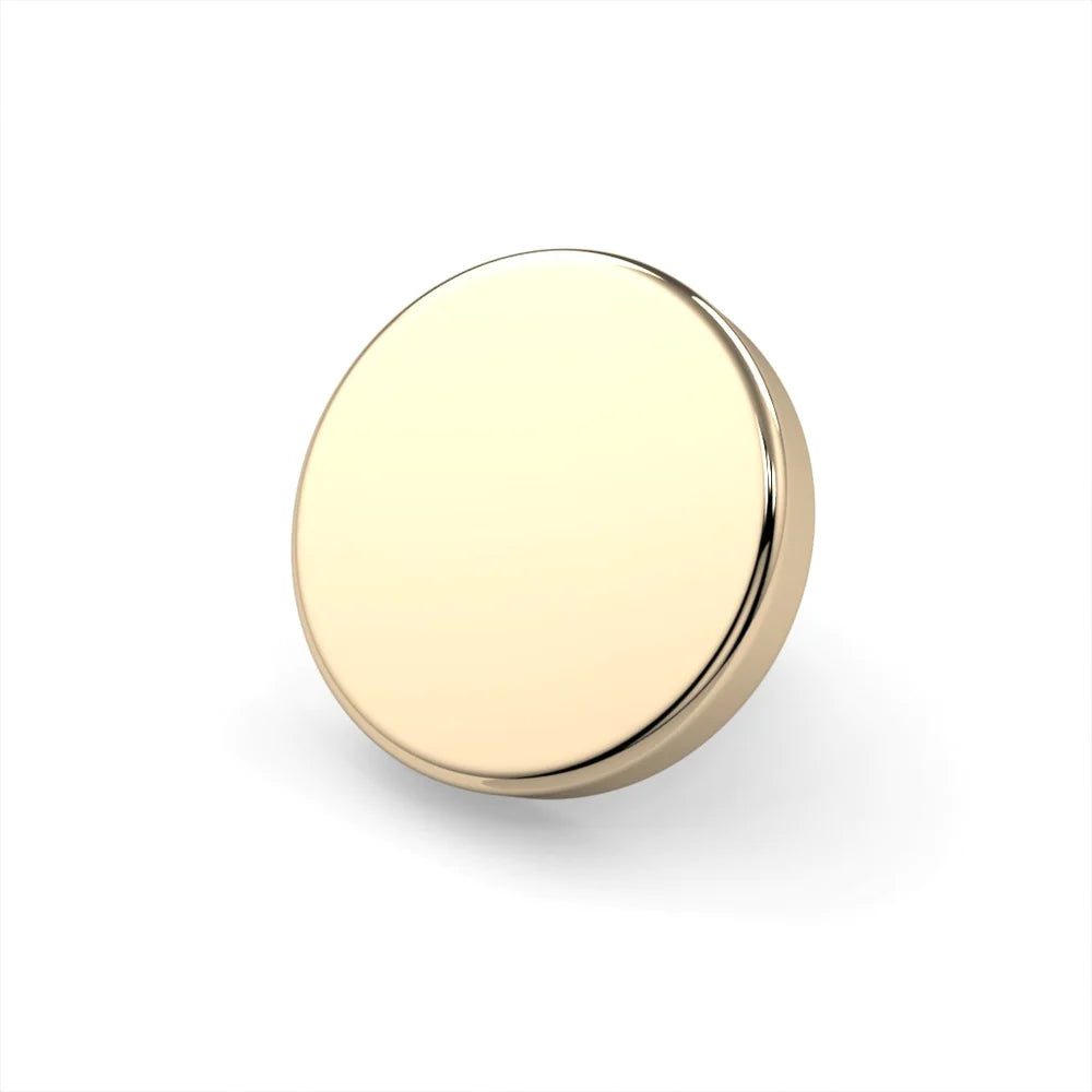 KIWI DIAMOND - DISC END - 14KT SOLID GOLD - THREADLESS END