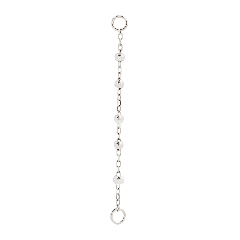BUDDHA JEWELRY - 5 BEAD CHAIN - 14KT SOLID GOLD