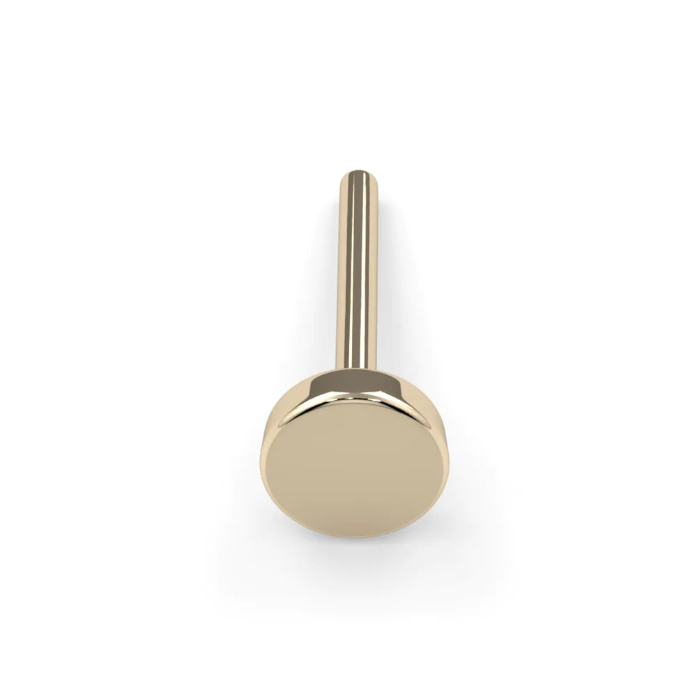 KIWI DIAMOND - DISC END - 14KT SOLID GOLD - THREADLESS END