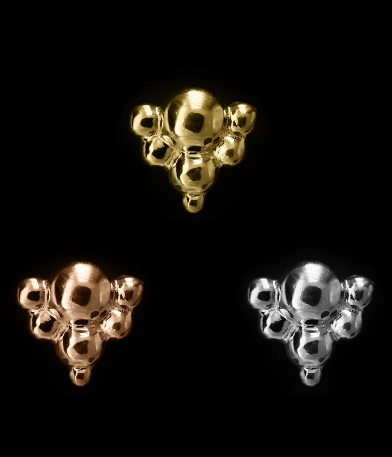 REGALIA - PERAMBULA - SOLID GOLD - THREADLESS END