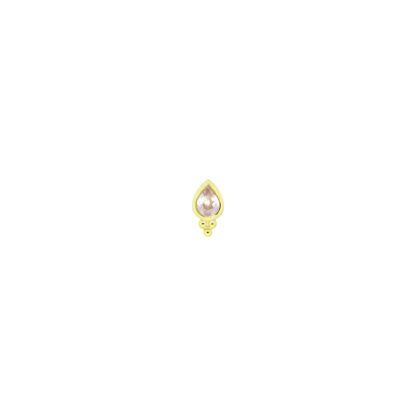 MODERN MOOD - LEX PEAR - 14KT SOLID GOLD - THREADLESS END