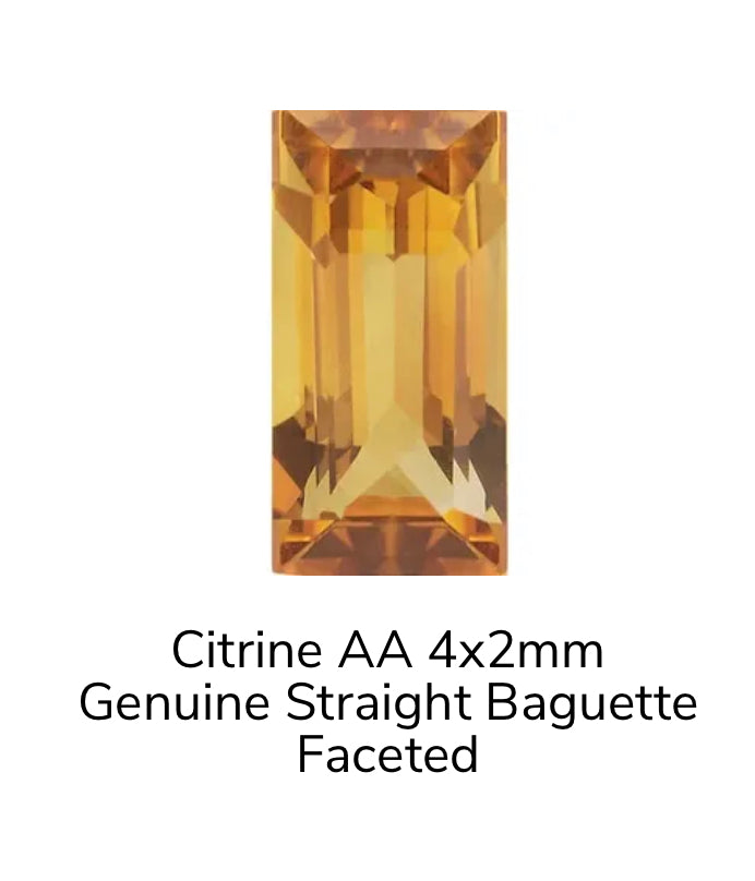 Kiwi Diamond - Baguette Prong - 4mm x 2mm - 14kt Solid Gold - CZ - Threadless