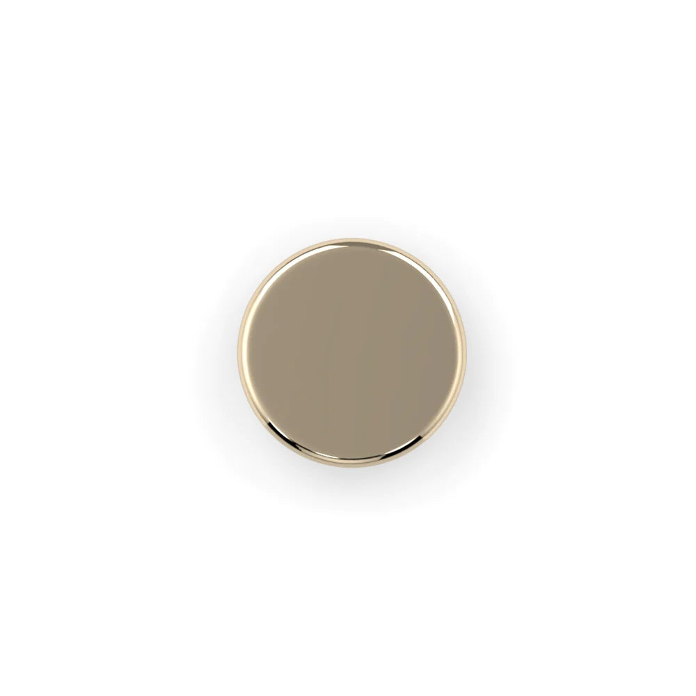 KIWI DIAMOND - DISC END - 14KT SOLID GOLD - THREADLESS END