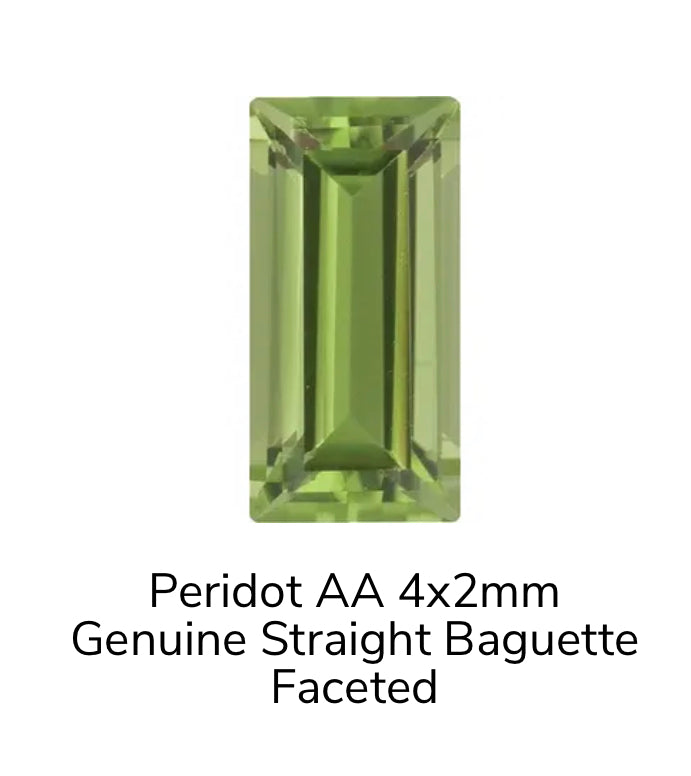 Kiwi Diamond - Baguette Prong - 4mm x 2mm - 14kt Solid Gold - CZ - Threadless