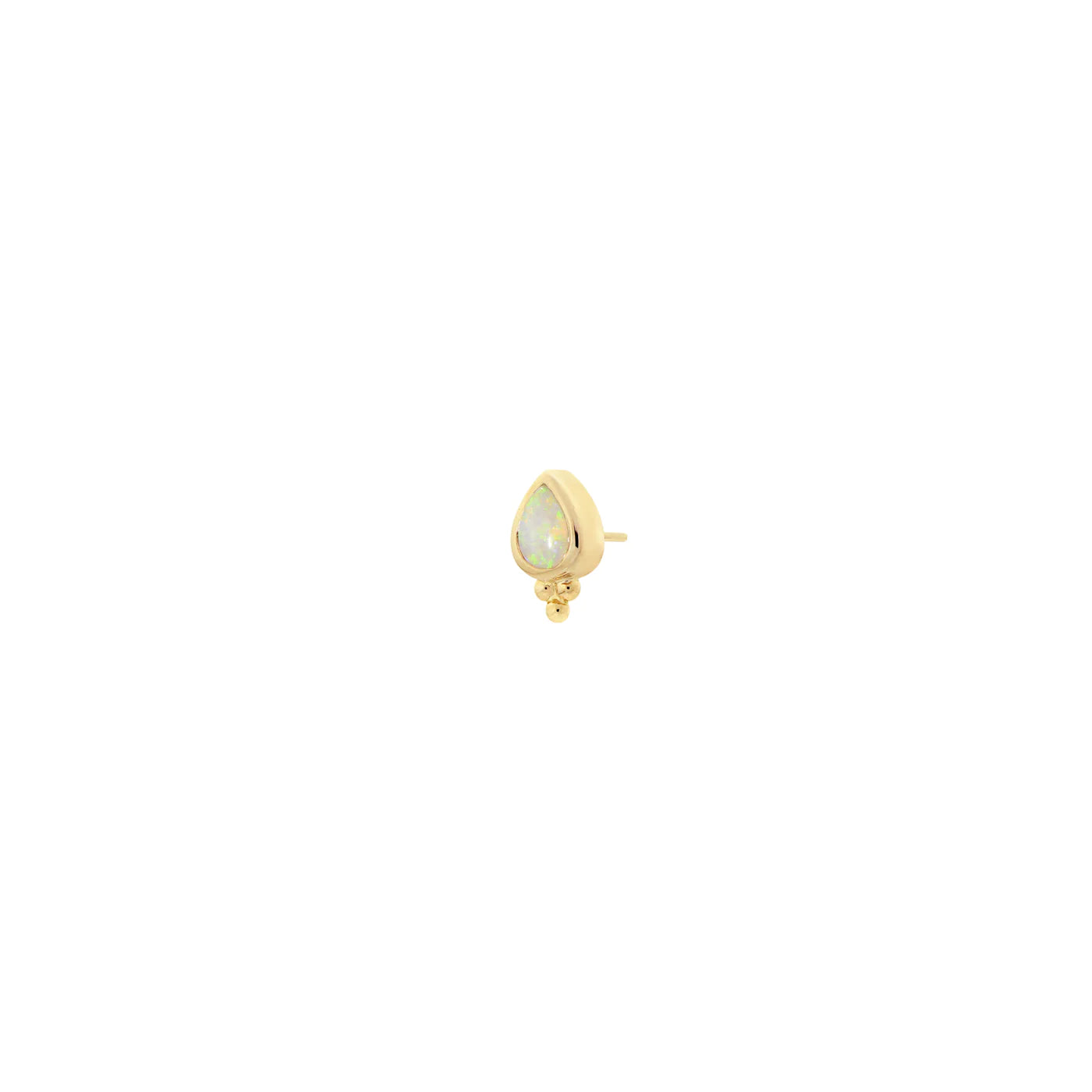 MODERN MOOD - LEX PEAR - 14KT SOLID GOLD - THREADLESS END