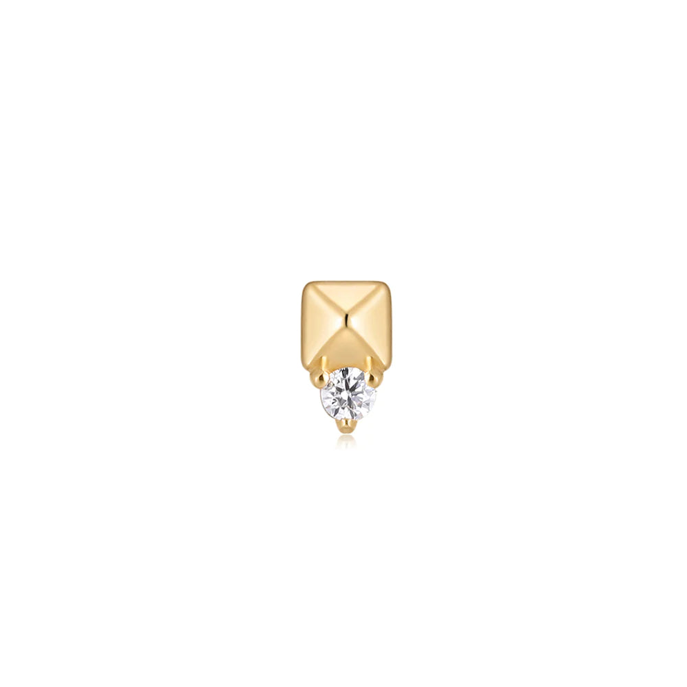 BUDDHA JEWELRY - RHODES - GENUINE DIAMOND - 14KT SOLID GOLD - THREADLESS END