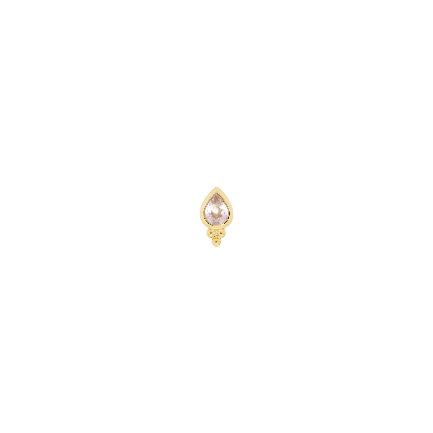 MODERN MOOD - LEX PEAR - 14KT SOLID GOLD - THREADLESS END