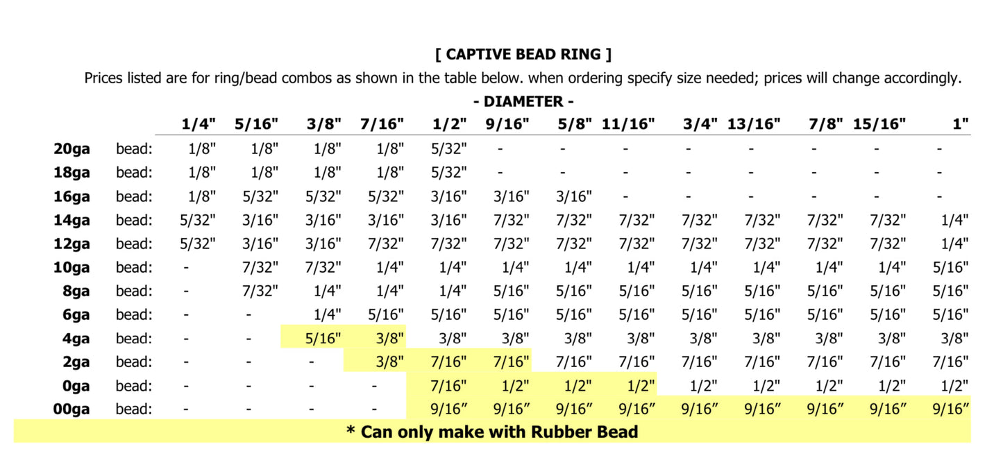 ANATOMETAL - CAPTIVE BEAD RING -6G - IMPLANT GRADE TITANIUM