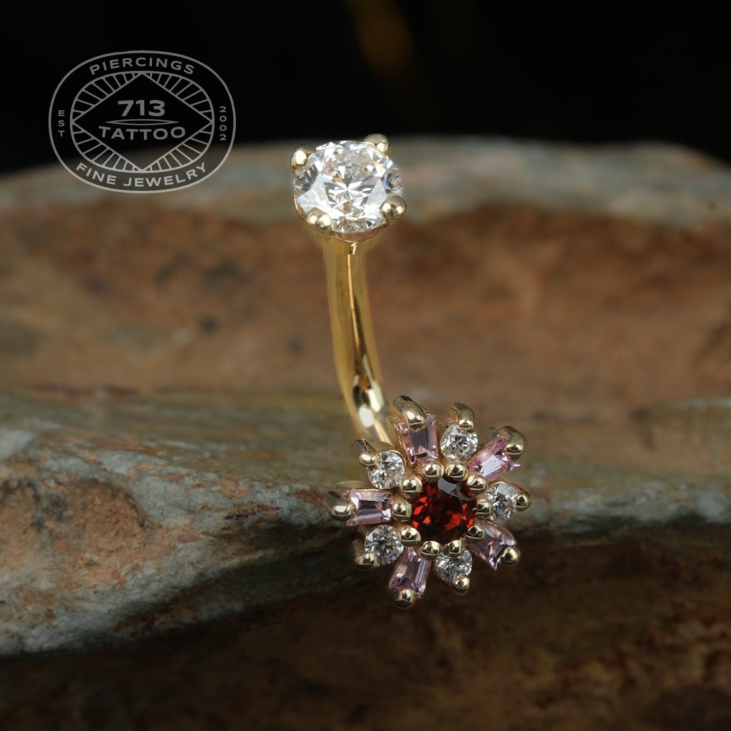 BVLA - ELAINE - 14KT SOLID GOLD - J-CURVE BARBELL