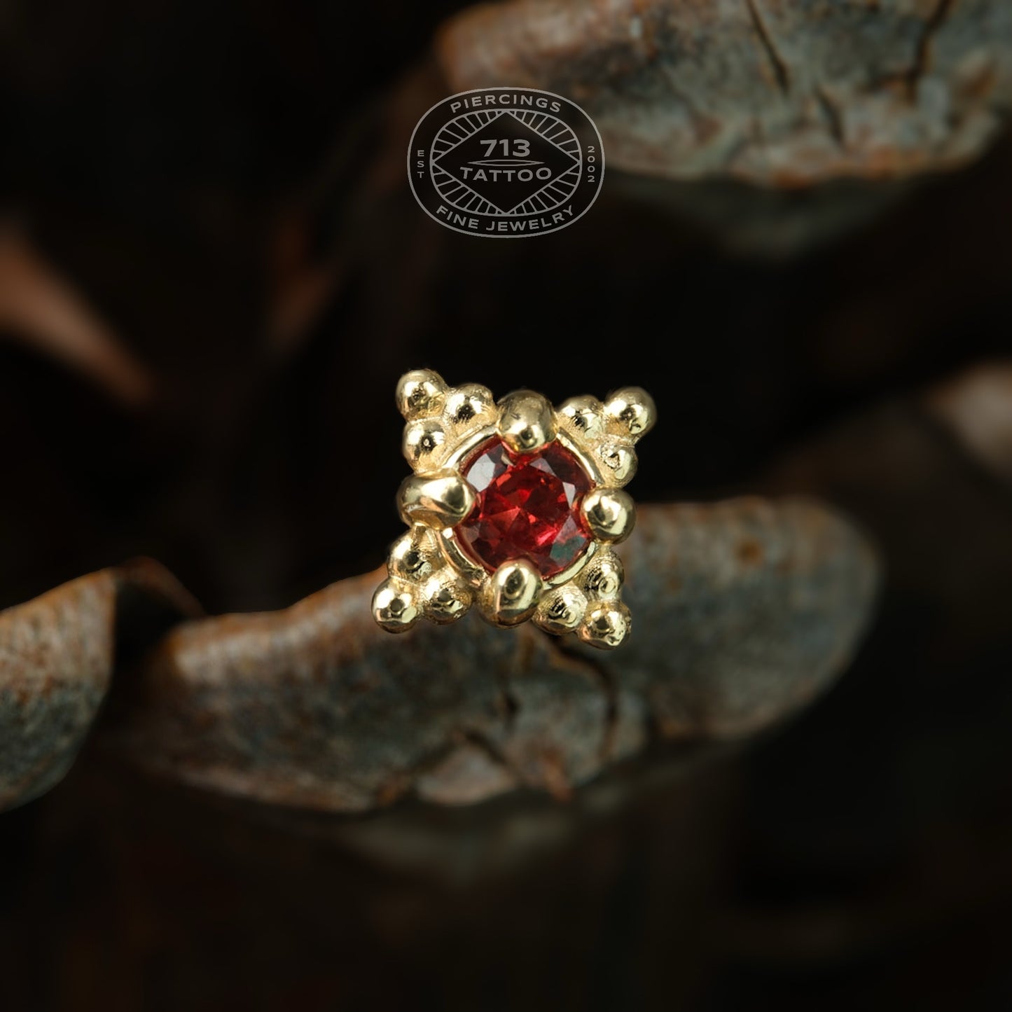 AUADORE - REIGN - ORANGE SAPPHIRE - 14KT SOLID GOLD - THREADLESS ENDR