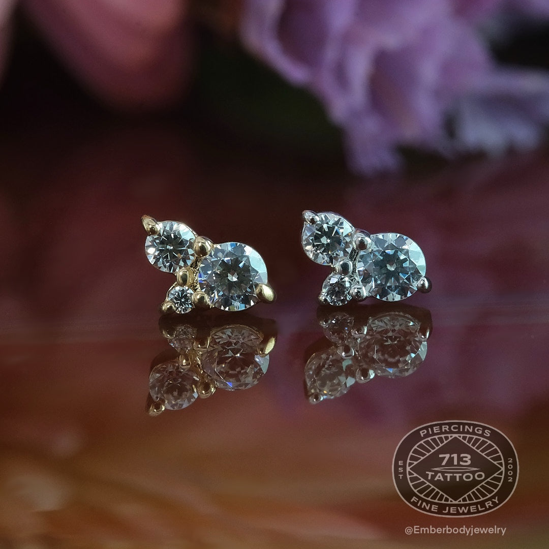 EMBER JEWELRY - GLITCH - 14KT SOLID GOLD - THREADLESS END