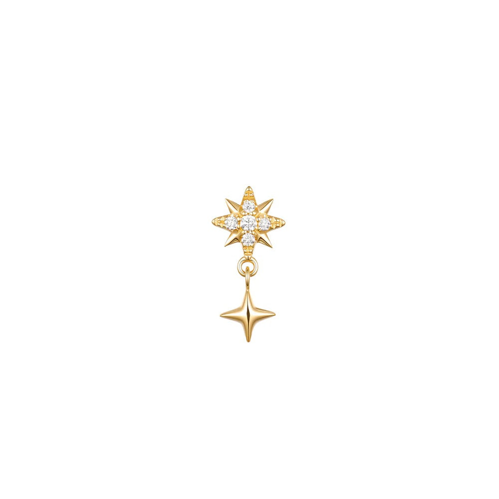MODERN MOOD - ASTRAEUS - 14KT SOLID GOLD - THREADLESS END