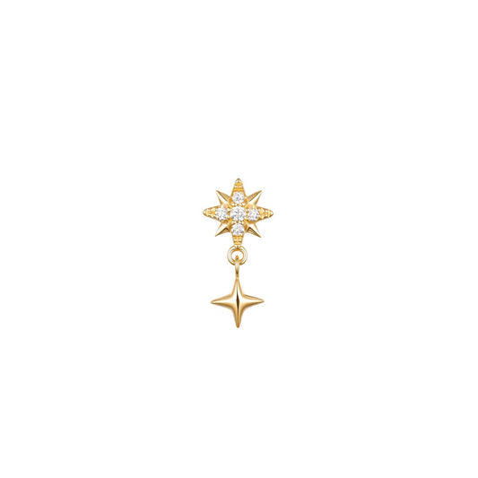 MODERN MOOD - ASTRAEUS - 14KT SOLID GOLD - THREADLESS END