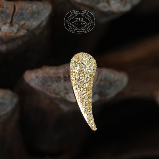 SEASONS HANDMADE JEWELRY - DIAMOND DUSK FANG - 14KT SOLID GOLD - THREADLESS END