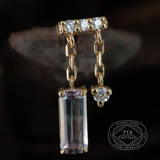 MODERN MOOD - LE 2026 #1 TOURMALINE COSMOS BARE ONE-OF-A-KIND - 14KT SOLID GOLD - THEADLESS END