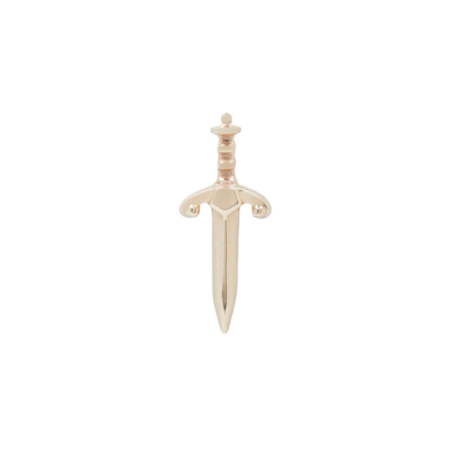 BUDDHA JEWELRY - BLADE - SWORD - 14KT SOLID GOLD - THREADLESS END