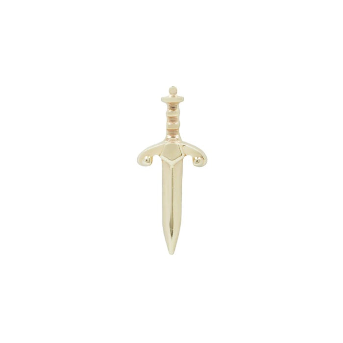 BUDDHA JEWELRY - BLADE - SWORD - 14KT SOLID GOLD - THREADLESS END