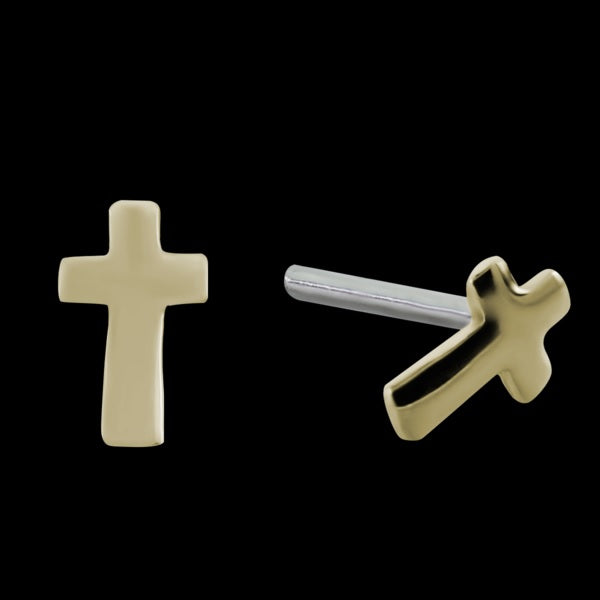 LEROI - CROSS - 14KT SOLID GOLD - THREADLESS END