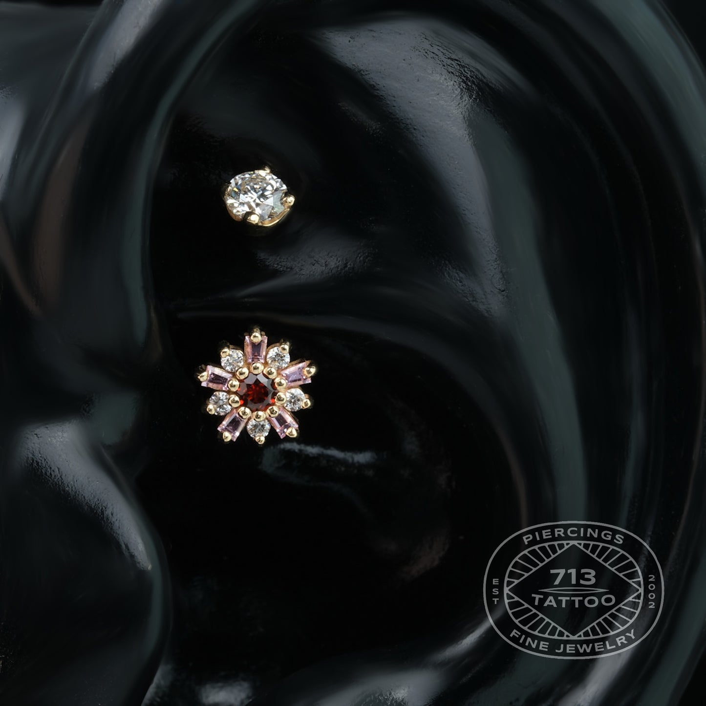BVLA - ELAINE - 14KT SOLID GOLD - J-CURVE BARBELL