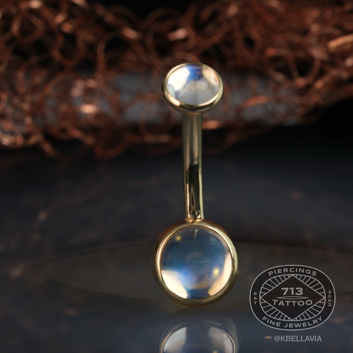 BVLA - CLASSIC CUP NAVEL CURVE - 14KT SOLID GOLD - CURVED BARBELL