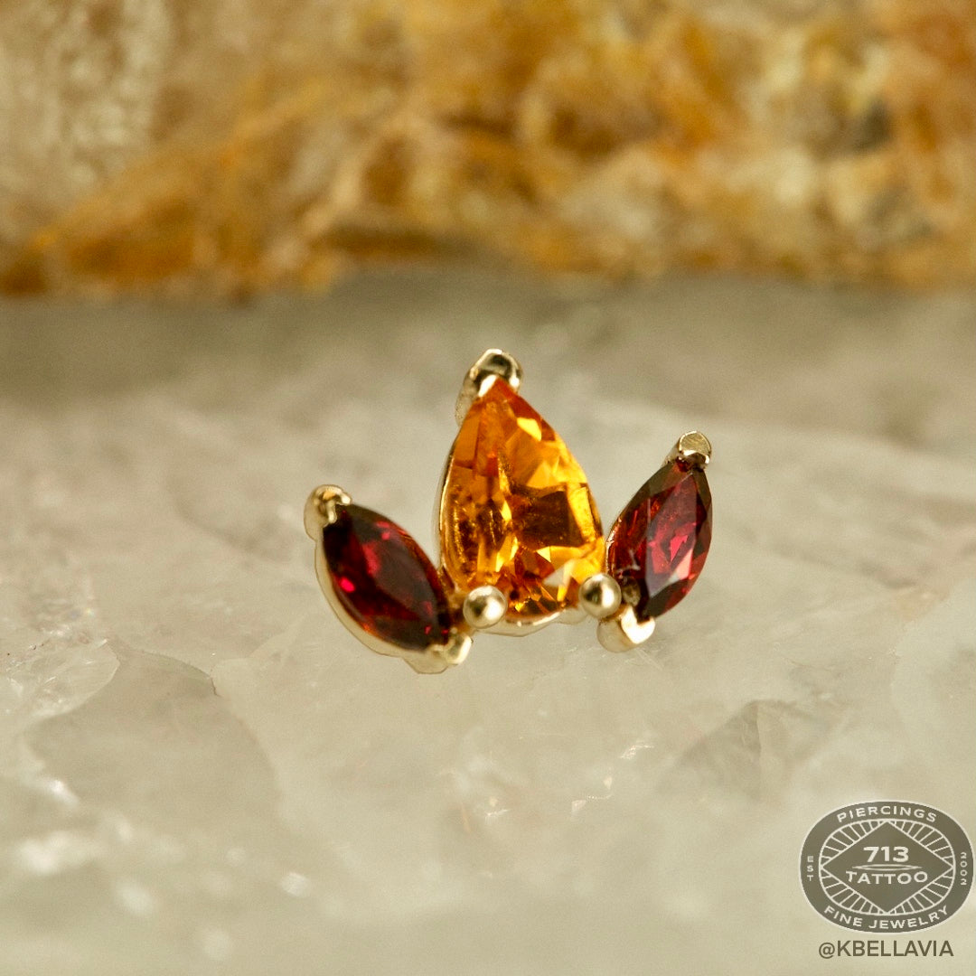 BVLA - ALANA - 14KT SOLID GOLD - THREADED END