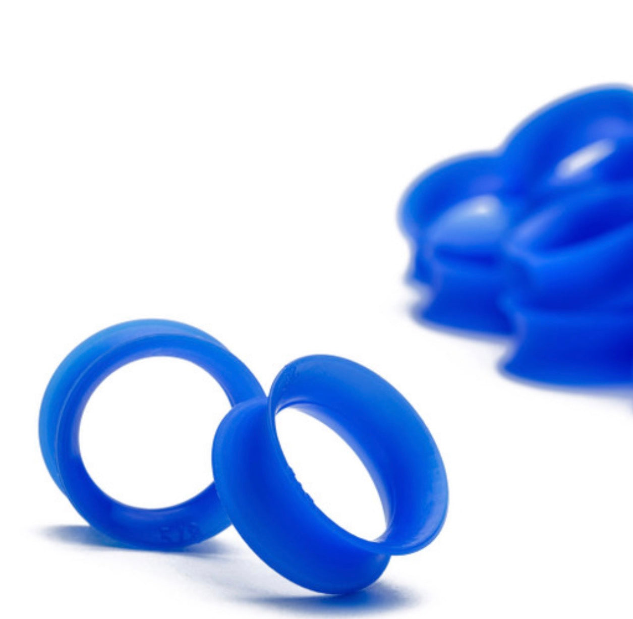 KAOS SOFTWEAR - BASIC SKIN EYELETS (10G THROUGH 1") - TRUE BLUE - SILICONE - EYELETS