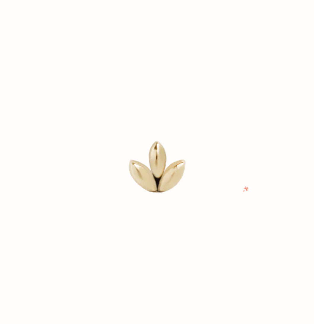 MAYA JEWELRY - SPROUT - 14KT SOLID GOLD - THREADLESS END