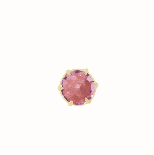 MAYA JEWELRY - ILLUMINATE SMALL - PINK TOURMALINE - 14KT SOLID GOLD - THREADLESS END