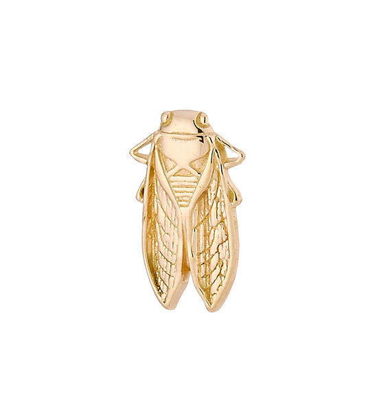 BODY GEMS - CICADA - 14KT SOLID GOLD -THREADLESS END