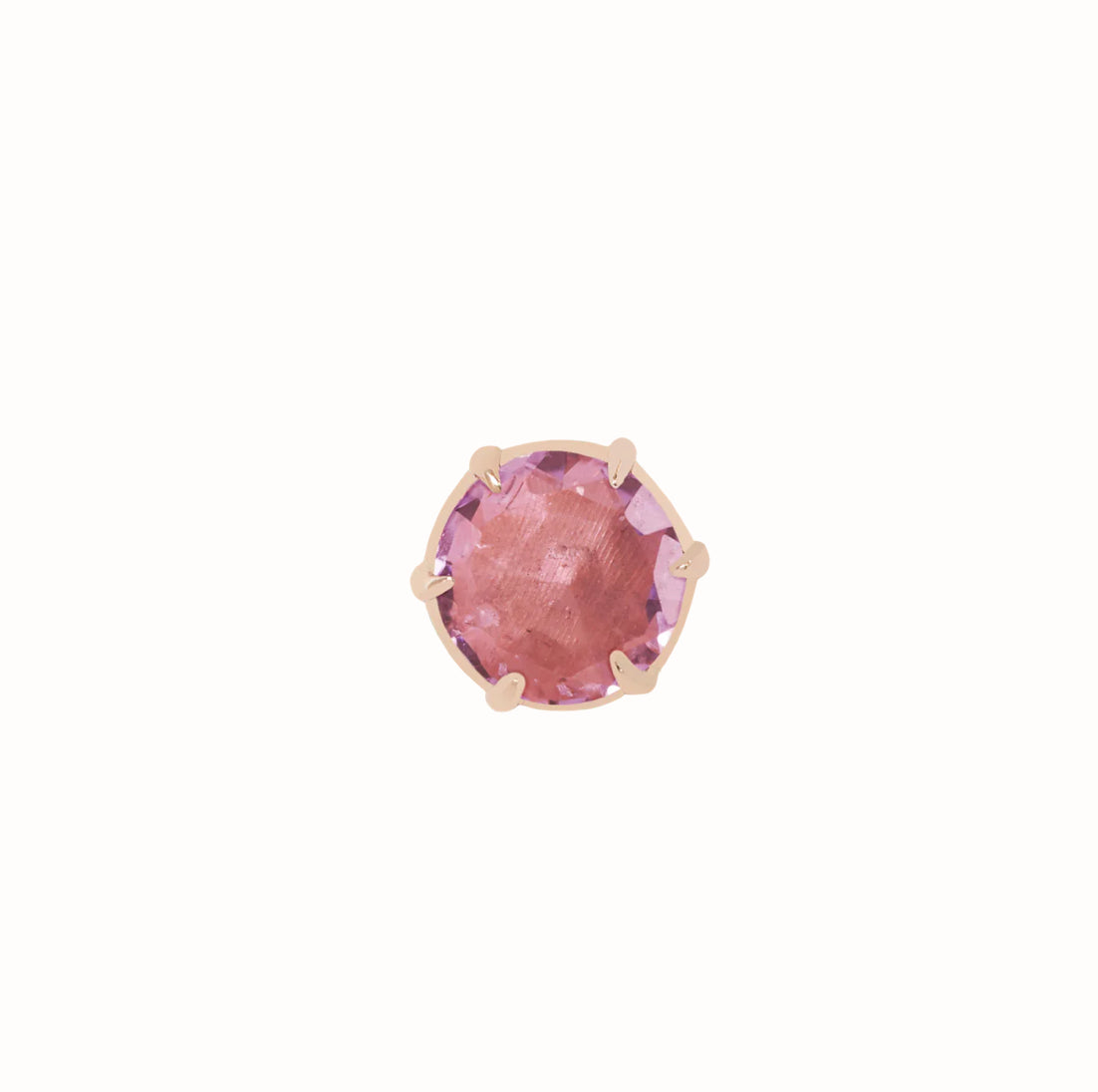 MAYA JEWELRY - ILLUMINATE SMALL - PINK TOURMALINE - 14KT SOLID GOLD - THREADLESS END