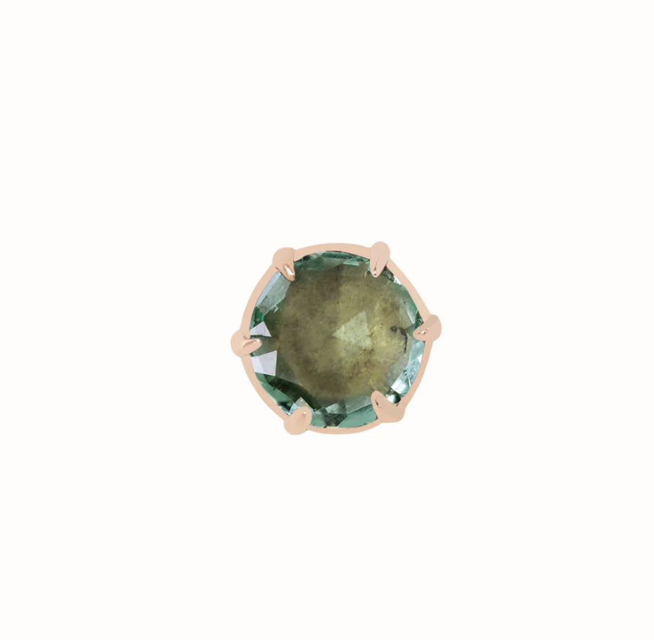 MAYA JEWELRY - ILLUMINATE SMALL - GREEN SAPPHIRE - 14KT SOLID GOLD - THREADLESS END