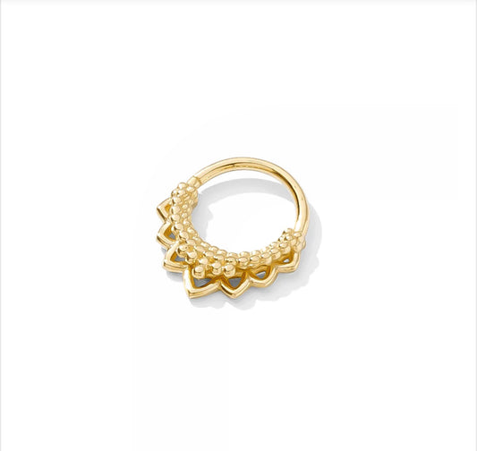 TAWAPA - TEMPLE - 14KT SOLID GOLD - CONTINUOUS RING