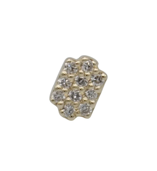 SEASONS HANDMADE JEWELRY - INSTALLATION 10 - DIAMOND - 14KT SOLID GOLD - THREADLESS END