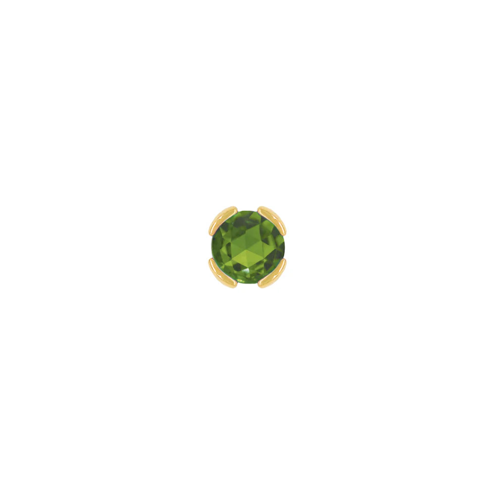 BUDDHA JEWELRY - PEEKABOO - GREEN TOURMALINE - 14KT SOLID GOLD - THREADLESS END