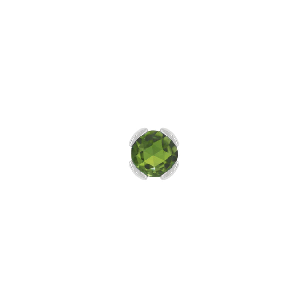 BUDDHA JEWELRY - PEEKABOO - GREEN TOURMALINE - 14KT SOLID GOLD - THREADLESS END