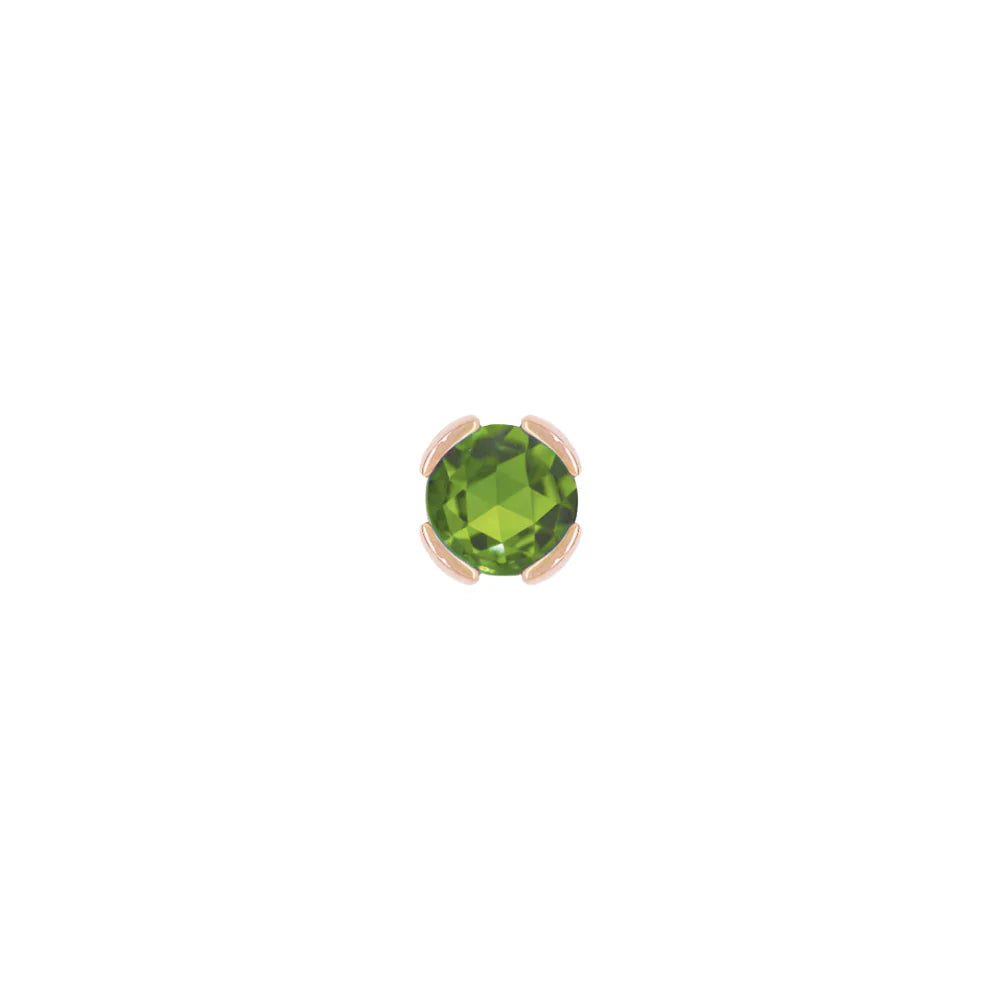 BUDDHA JEWELRY - PEEKABOO - GREEN TOURMALINE - 14KT SOLID GOLD - THREADLESS END