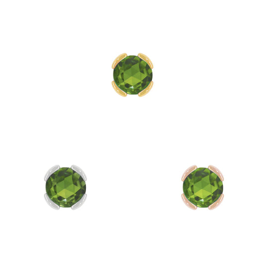 BUDDHA JEWELRY - PEEKABOO - GREEN TOURMALINE - 14KT SOLID GOLD - THREADLESS END