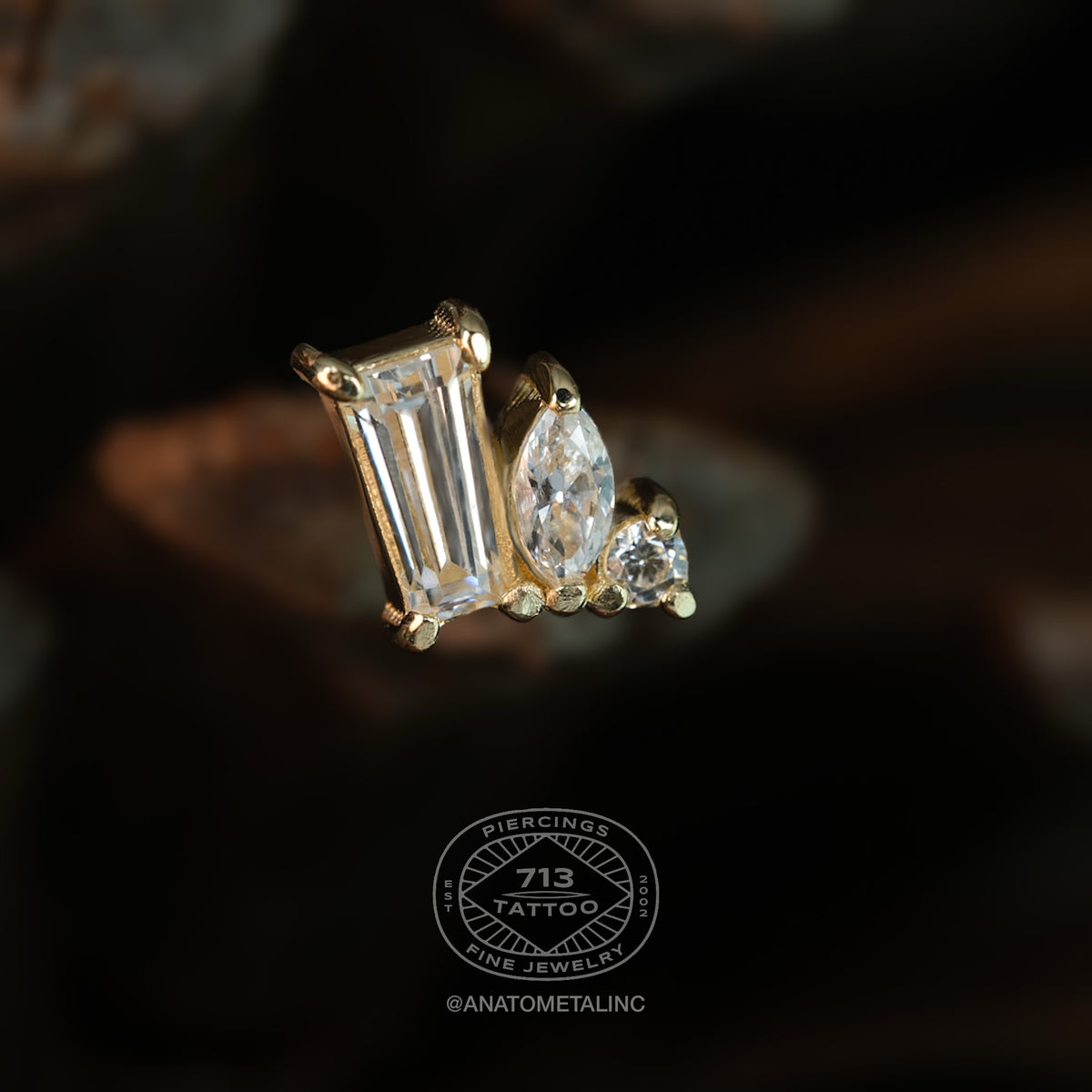 ANATOMETAL - VELA - 18KT SOLID GOLD - THREADLESS END