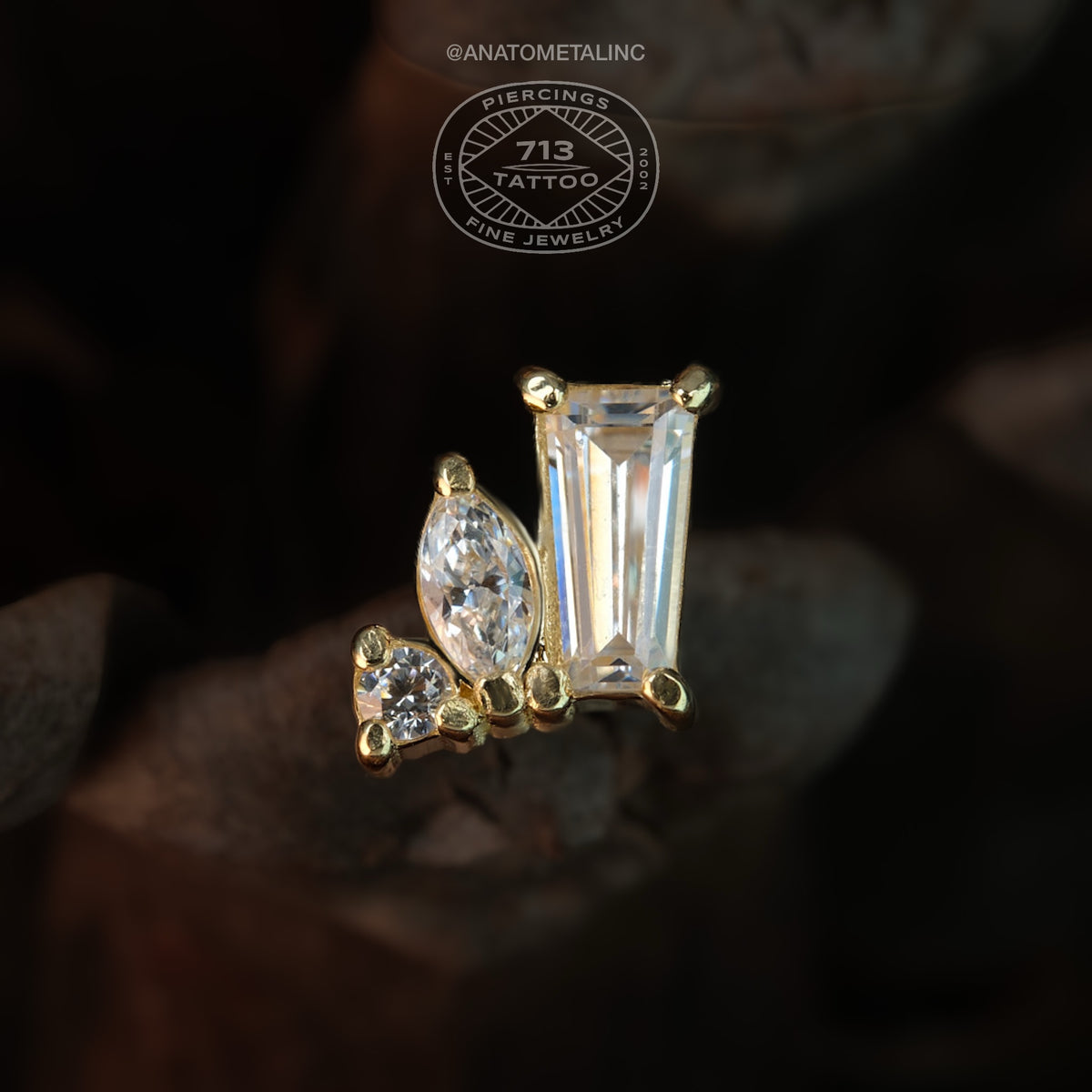 ANATOMETAL - VELA - 18KT SOLID GOLD - THREADLESS END