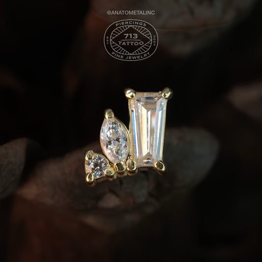 ANATOMETAL - VELA - 18KT SOLID GOLD - THREADLESS END