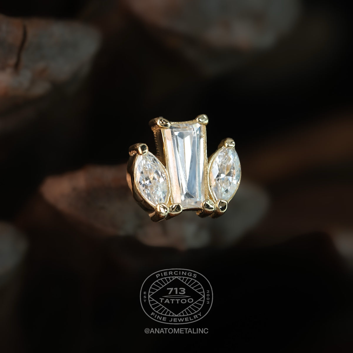 ANATOMETAL - ASTRA - 18KT SOLID GOLD - THREADLESS END
