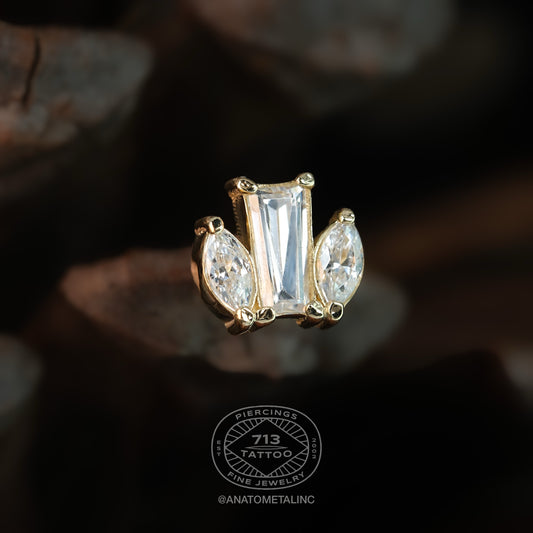 ANATOMETAL - ASTRA - 18KT SOLID GOLD - THREADLESS END