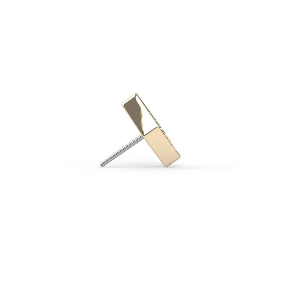 KIWI DIAMOND - FACET - SMALL - 14KT SOLID GOLD - THREADLESS END